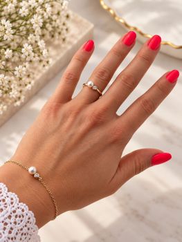 Pierścionek Nomination Italy Pearls Loop z perłą typu shell srebrny pozłacanyl (1).jpg